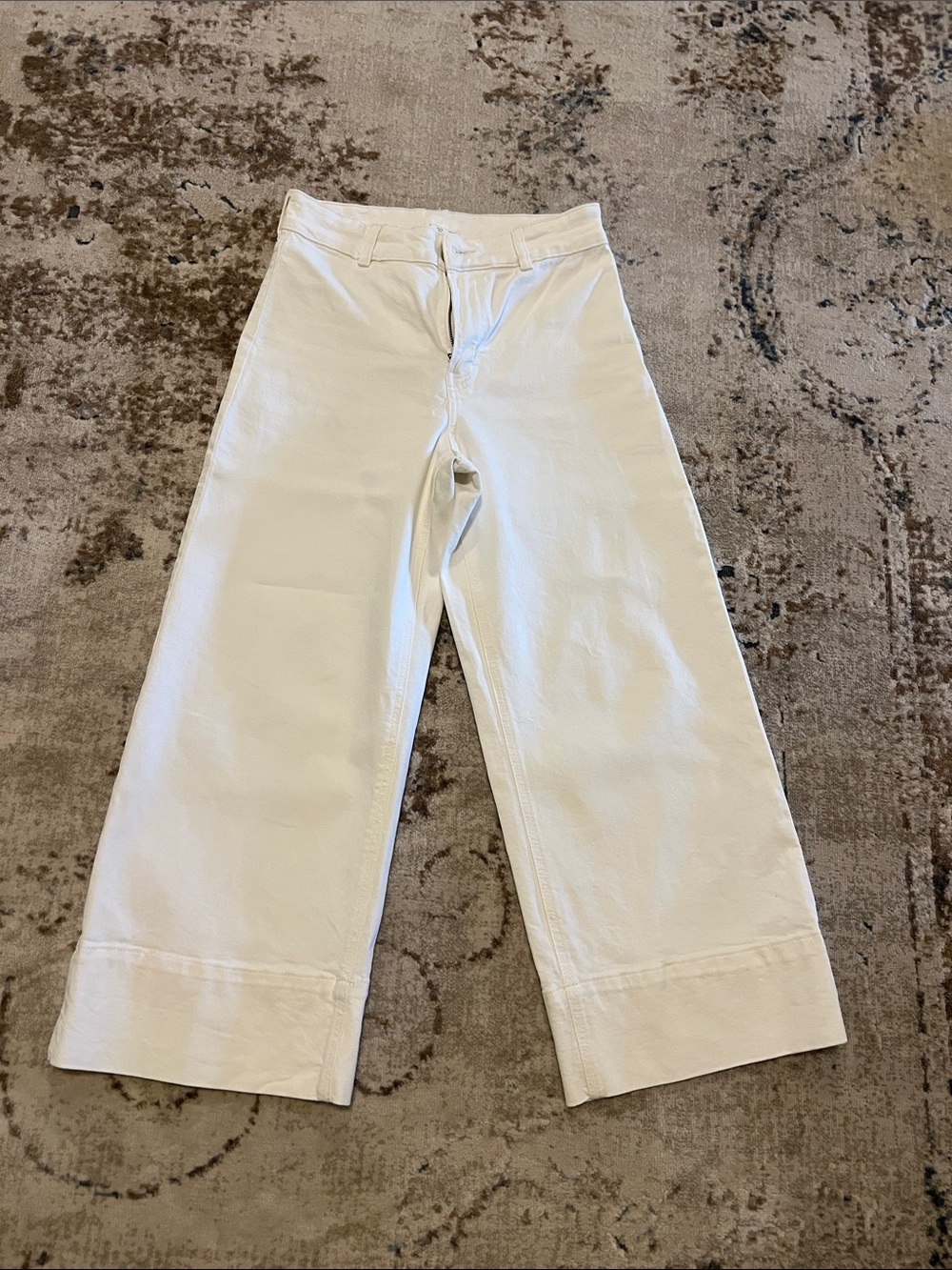 H&M White Wide Leg Pants